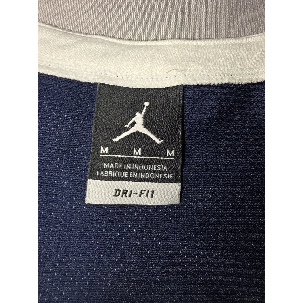 Jordan Michigan Wolverines Basketball Jersey Mens Medium Blue #1 Dri-FIT